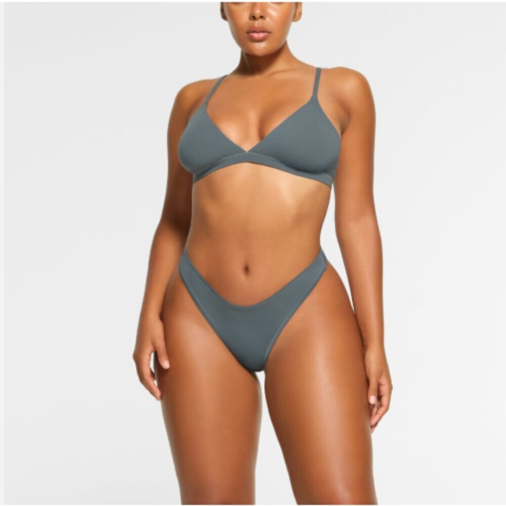 New SKIMS Fits Everybody Dipped Cotton 3 Piece Bundle Thong Underwear Size 4X